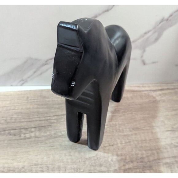 Ikea Black Wooden Horse Figurine statue Large 11"x 9.5" Swedish - Picture 6 of 10